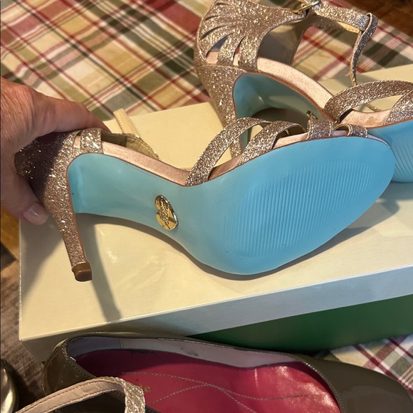 Betsy Johnson Elegant Glitter Strappy Heels - Picture 4 of 6